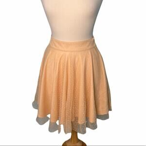 Nude Tule PolkaDot Skater Skirt HighWaisted CC23